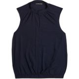 Stand Up Collar Top - Donkerblauw - Mouwloze Top