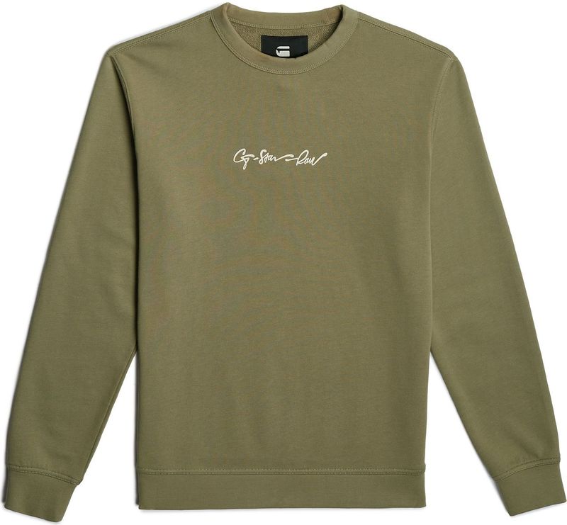 G-star - G-script Logo - Sweatshirt - Zwart - Biologisch Katoen