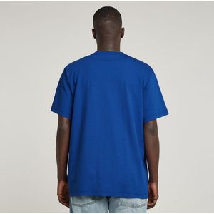 G-STAR RAW - Flock G-script - T-shirt - Blauw - Katoen