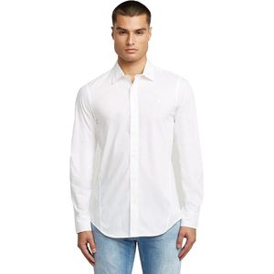 G-Star - Uniform D25176-D321-110 - Overhemd - Wit - Slim Fit - Lange Mouwen - Biologisch Katoen