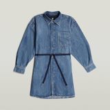 Spijkerjurk - Midden Blauw - Belted Oversized - Dames