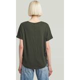 G-STAR - Rolled Up Sleeve Boyfriend Top - Grijs - Dames - 100% Biologisch Katoen