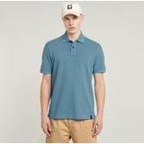 G-Star - D25937-D895-H055 - Polo - Blauw - Biologisch Katoen, Korte Mouwen, Normale Pasvorm
