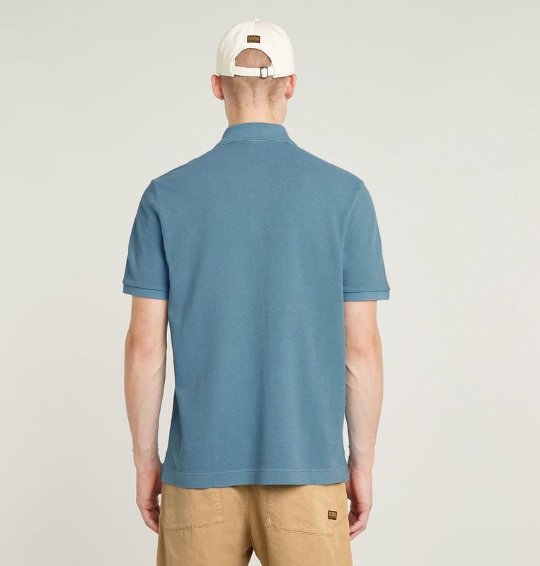 G-Star - D25937-D895-H055 - Polo - Blauw - Biologisch Katoen, Korte Mouwen, Normale Pasvorm