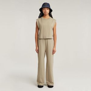 Double Layer Wide Leg - Jumpsuit - Zwart - Dames