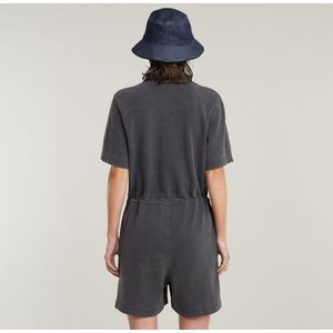 G-STAR - Jumpsuit - Antraciet - Katoen - Knoopsluiting - Kort