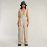 G-Star - D26100-C756-D848 - Utility Jumpsuit - Beige - Mouwloos - Biologisch Katoen