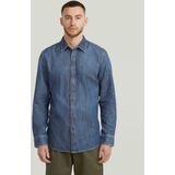 Clean - Slim Shirt - Midden Blauw - Heren