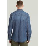 Clean - Slim Shirt - Midden Blauw - Heren