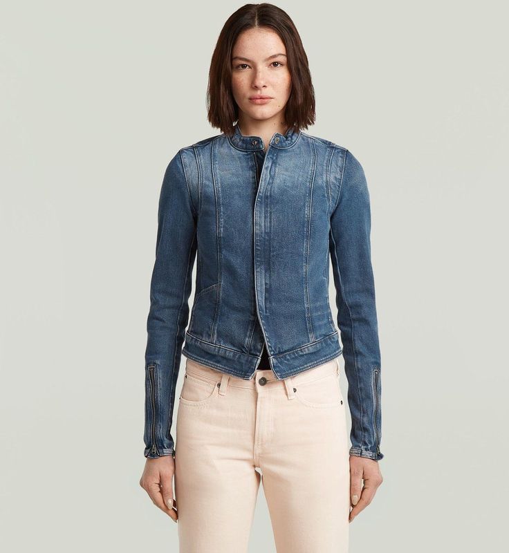 Lynn - Zip Grip - Spijkerjack - Donkerblauw - Dames