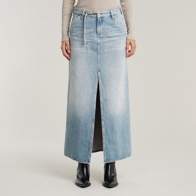 G-Star - D25979-D943-H133 - Blauwe Maxirok - Denim - Biologisch Katoen - Duurzaam