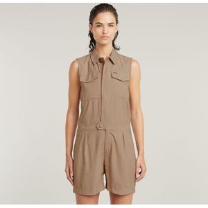 Jumpsuit - Korte Mouwen - Zacht Viscose - Met Klepzakken