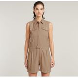 Jumpsuit - Korte Mouwen - Zacht Viscose - Met Klepzakken