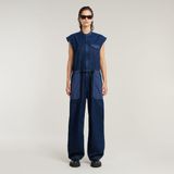 Jumpsuit - Blauw - Gerecycled Katoen - Mouwloos - Casual