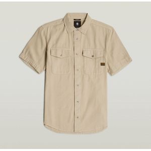 Shirt - Marine - Katoen - Slim Fit - Klepzakken op de Borst