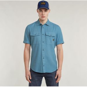 G-Star Raw - Marine Slim Shirt - Overhemd - Blauw - Denim/Katoen