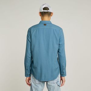 Marine - D24963-D454-H055 - Overhemd - Blauw - Biologisch Katoen