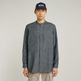 G-Star - D26182-D915-5963 - Kraagje Rollup Relaxed Shirt - Marineblauw - Lange Mouwen