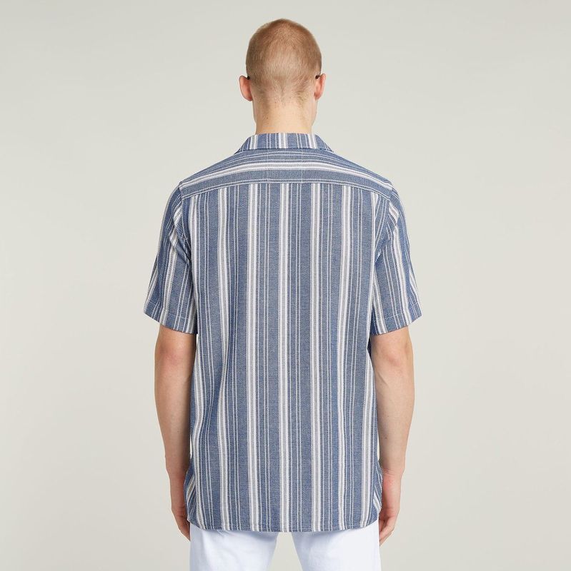 G-Star - D26183-D916-H058 - Overhemd - Blauw - Katoen - Korte Mouwen