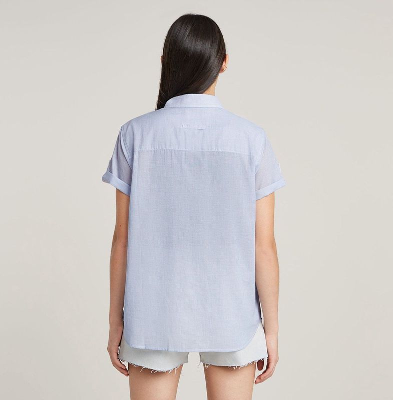 G-STAR Button Through - Overhemd - Lichtblauw - Katoen