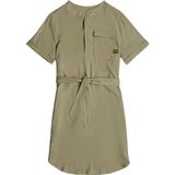 G-STAR Jurk - Groen - Katoen - Met Ceintuur