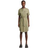 G-STAR Jurk - Groen - Katoen - Met Ceintuur