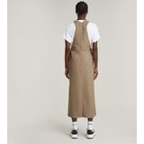 Dames - Tuinbroek Jurk - Beige - 90% Viscose LENZING™ ECOVERO™