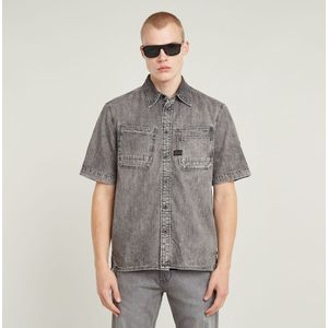 G-Star - D24602-D540-H162 - Overhemd - Grijs - Katoen - Korte Mouwen