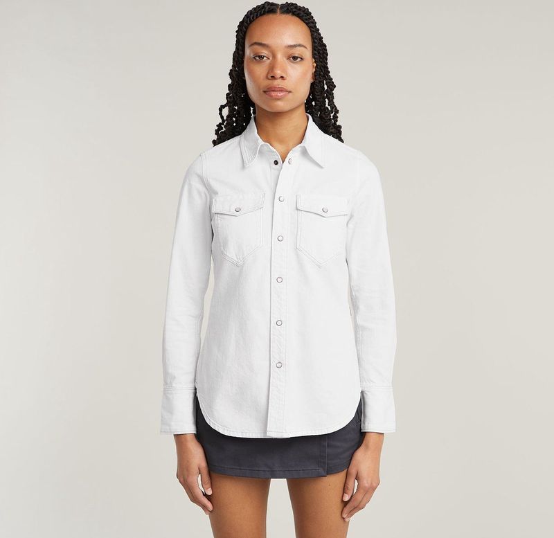 G-STAR - Denim Blouse - Blauw - 100% Katoen - Slim Fit