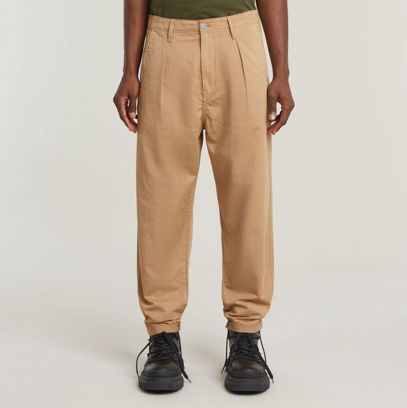 G-STAR - Geplooide Chino Relaxed - Bruin - Chino Broeken