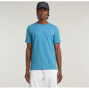 G-STAR RAW - SLIM BASE R T S/S - T-shirt - Lichtblauw - Biologisch Katoen