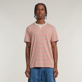 G-STAR - Nifous Stripe - T-shirt - Rood - Biologisch Katoen