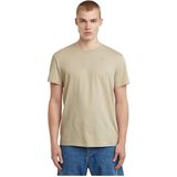G-STAR - Base-S - T-Shirt - Beige - 100% Biologisch Katoen
