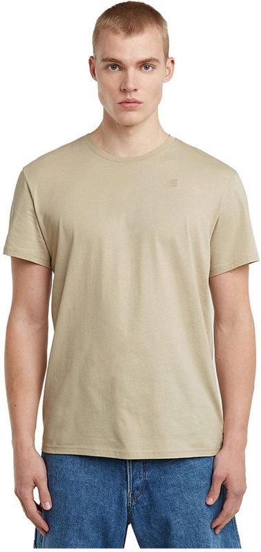 G-STAR - Base-S - T-Shirt - Beige - 100% Biologisch Katoen