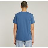 G-STAR - Base-S - T-Shirt - Midden Blauw - 100% Biologisch Katoen