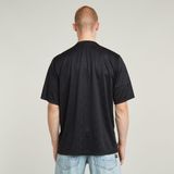 G-Star Raw - Football - Tricot - V-hals - Label- en Motiefprint