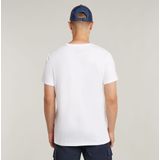 G-STAR - Finger Print Burger - T-shirt - Wit - Biologisch Katoen