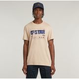 Flyer Graphic T-Shirt - Beige - Heren