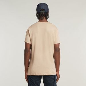 G-Star - D26042-336-1214 - T-shirt - Beige - Korte Mouwen - Biologisch Katoen - Duurzaam