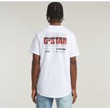 G-STAR - Lash Back Graphic - T-shirt - Wit - 100% Biologisch Katoen