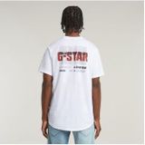 G-STAR - Lash Back Graphic - T-shirt - Wit - 100% Biologisch Katoen