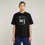 G-Star - D26052-D959-6484 - T-shirt - Zwart - Boxy Geribd - Korte Mouwen - Biologisch Katoen