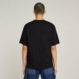 G-Star - D26052-D959-6484 - T-shirt - Zwart - Boxy Geribd - Korte Mouwen - Biologisch Katoen