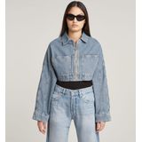 G-Star - D26289-D943-H156 - Hyper Cropped Jas - Blauw - Casual - Denim - Biologisch Katoen - Duurzaam
