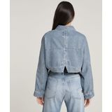 G-Star - D26289-D943-H156 - Hyper Cropped Jas - Blauw - Casual - Denim - Biologisch Katoen - Duurzaam