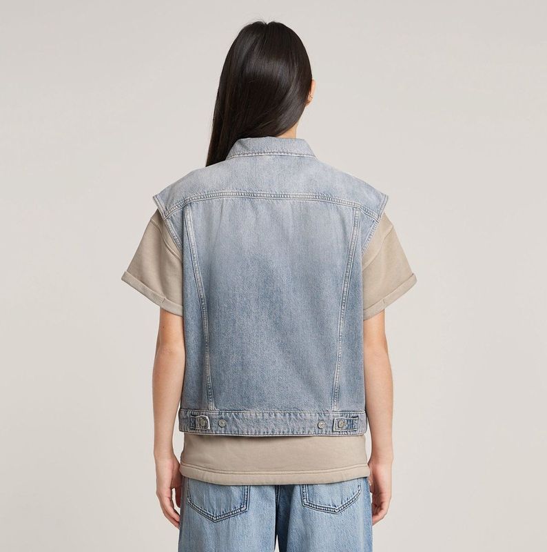 G-star - Relaxed Denim Vest - Mouwloos Vest - Katoen