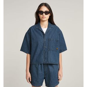 Shirt PJ - Cropped - Blauw - 100% Regeneratieve Katoen
