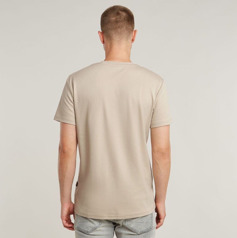 G-Script - T-Shirt - Beige - 100% Biologisch Katoen