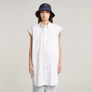 Overhemd - Wit - Mouwloos - Dames