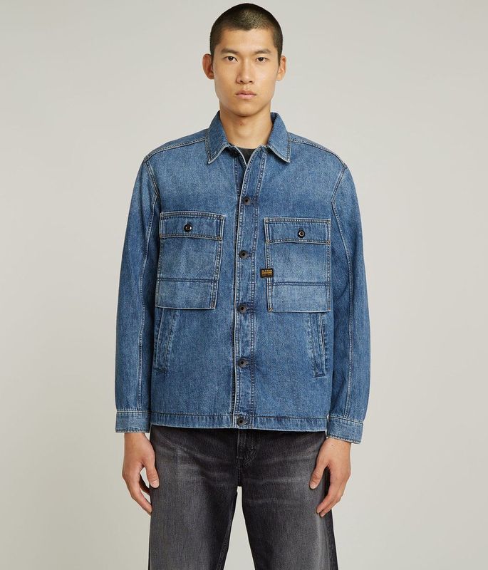 Mosa - Blazer - Blauw - Denim - Biologisch Katoen